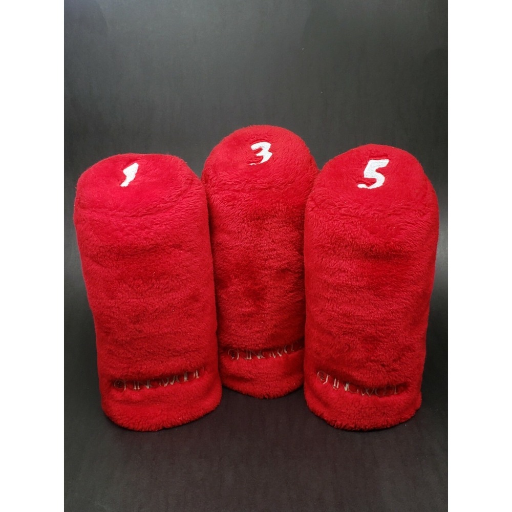 Kingwood Country Club  1, 3, 5 Headcovers -- Red -- Crafted In USA